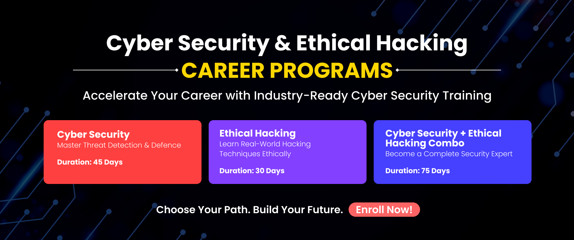 Cyber Security + Ethical hacking courses