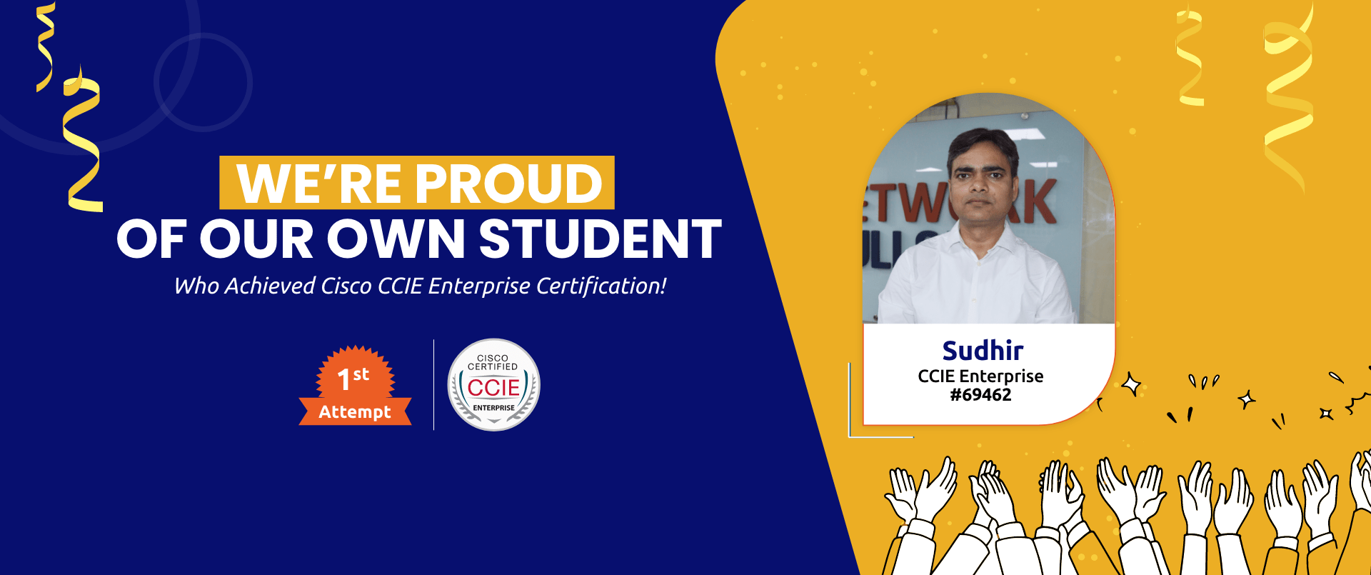 Congrats CCIE Passout - Sudhir